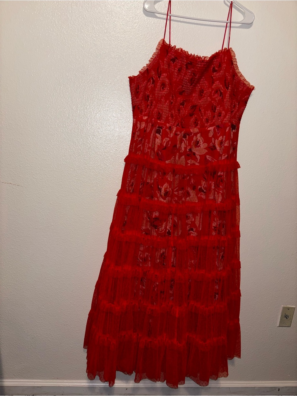Anthropologie Tiered Tulle Maxi Dress 3X - Picture 4 of 9